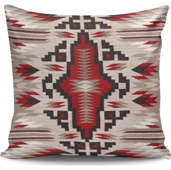 Povlečení ASIR Povlak na polštář NTVKRLNT-1 šedý a červený vzor