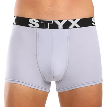 Boxerky Pánské boxerky Styx sportovní guma světle šedé (G1062) XL Možnost vrácení zboží ZDARMA do 120 dnů!