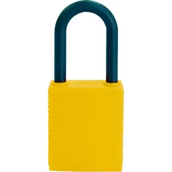 Visací zámek HAPPY END Nylonové bezpečnostní zámky s 38mm okem, žlutá, 6 ks - BY C6A1C