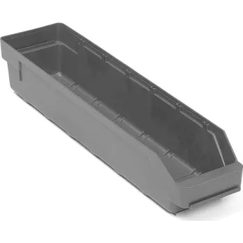 Úložný box Skladová nádoba REACH, 500x120x95 mm, recyklovaný plast, šedá
