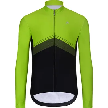 cyklistický dres HOLOKOLO Cyklistický dres s dlouhým rukávem zimní - ARROW II WINTER - žlutá/černá XS