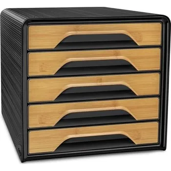 Zásuvkový box Cep Silva, 5 zásuvek, bambusový 353.106