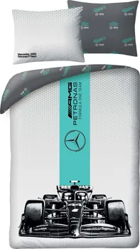 Ložní povlečení Halantex Mercedes-AMG Petronas Formula One Team 70 x 90, 140 x 200 cm zipový uzávěr