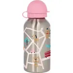 Lahvička z nerezové oceli na pití Psi růžová (400 ml) sigikid