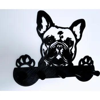 Věšák Francouzský buldoček #2 - věšák na klíče