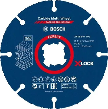 Řezný kotouč Bosch Víceúčelové řezné kotouče EXPERT Carbide Multi Wheel X-LOCK 115 mm 2608901192
