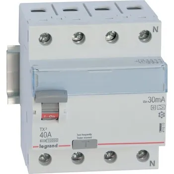 Proudový chránič TX3 CHRÁN. 4P 40A 30MA F *411815 Legrand
