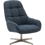 Modré čalouněné otočné křeslo Kave Home Jaspe