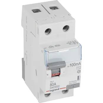 Proudový chránič TX3 CHRÁN. 2P 80A 100MA AC *411522 Legrand