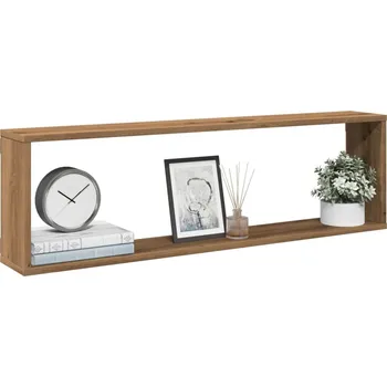 police Nástěnné obdélníkové police 2 ks dub artisan 100 x 15 x 30 cm Hnědá 856584