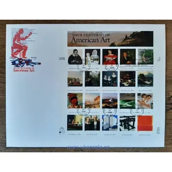 Poštovní známka USA FDC PL 3007/26 Americké umění, r. 1998