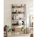 Všestranná 5 patrová police | hnědá, černá