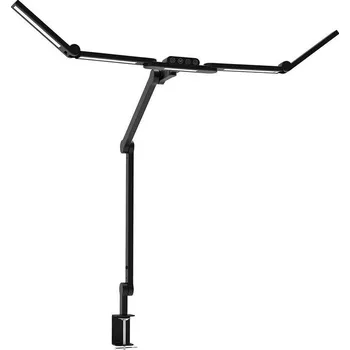 Lampička FK technics LED stolní pracovní lampa 24W, 1400Lm, 3000 - 6500 K, Ra >92, stmívatelná, černá, šroub