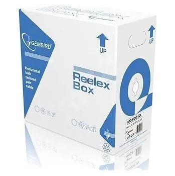 Síťový kabel UTP Gembird, Cat5e, drát, měď, 305m, ŠEDÁ, označená metráž