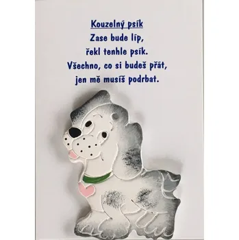 Přání keramické Kouzelný Pejsek (Keramický pes)