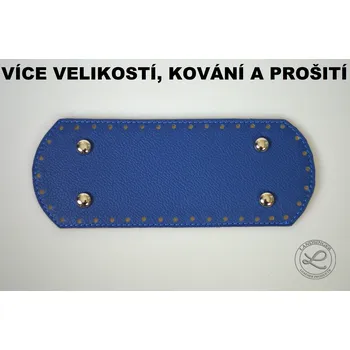Kabelka Kožené dno modré "LAHTON"obdélník - oboustranné. (Kožené dno modré "LAHTON"obdélník - oboustranné. / “LAHTON” rectangular blue leather handbag base – reversible.)