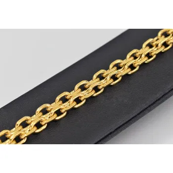 Náramek Pánský náramek z chirurgické oceli – pozlacený model Král s královskou vazbou Délka: 21 cm