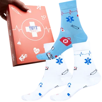 Pánské ponožky Dárkový set - Zdravotnictví mix - velikost 43-46 (Velikost 43-46)