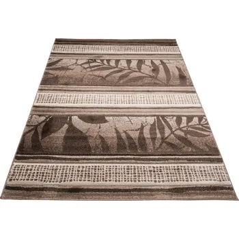 Koberec Makro Abra Kusový koberec SUMATRA H093A Listí béžový hnědý Rozměr: 80x150 cm