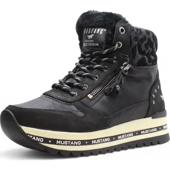 Dámská zimní obuv DÁMSKÉ KOTNÍKOVÉ BOTY MUSTANG 1364-503-9 ČERNÁ Barva: Černá, Velikost: 37