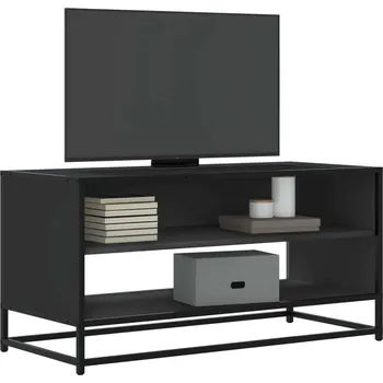 Obývací pokoj vidaXL TV skříňka 91 x 40 x 46 cm kompozitní dřevo a kov [848886] Barva: Černá