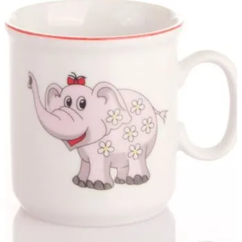 Hrnek 160ml DĚTSKÝ-SLONÍK růžový, čes.porcelán