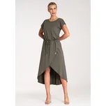 Dámské olivové ležérní viskózové šaty M1041 Olive Velikost: L