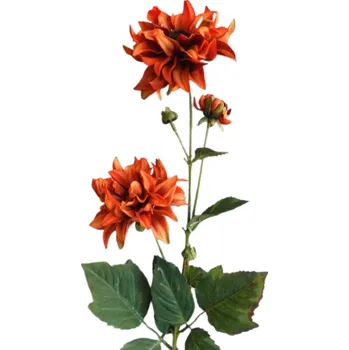 umělá květina Umělá květina Jiřina rezavá, 72 cm, oranžová