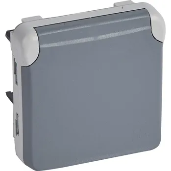 vypínač PLX55 ZÁS. 2P+T 16A DO ŠS ŠEDÁ 069552