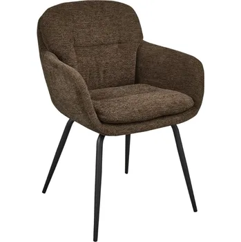 Jídelní židle WOOOD Tmavě hnědá čalouněná jídelní židle Rivara