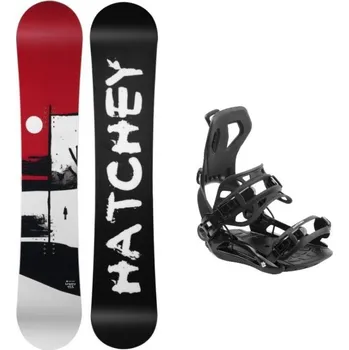 Snowboard Hatchey Legacy snowboard + Hatchey Fastec vázání 145 cm + L, black (EU 42-45) + DÁREK + Doprava ZDARMA