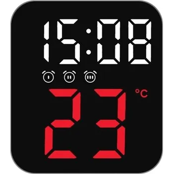 Budík Digitální budík do sítě s teploměrem JVD SB8015.1 + dárek zdarma