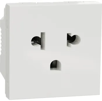 Elektrická zásuvka Zásuvka Euroamerická, Unica, 2P+E, Bílá