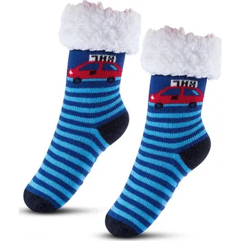 decoDoma Dětské beránkové ponožky na spaní AUTO 31 - 34