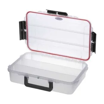 MAX Plastový box, 350x230xH 86mm, IP 67, barva transparentní, 3 přihrádky