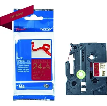 Tiskárna Brother - TZe-RN54 vínově červená / zlatá (24mm, 4m, textilní)
