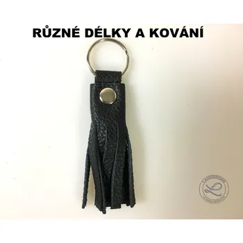 Kabelka Kožený střapec černý "LAHTON" s kroužkem (Kožený střapec černý "LAHTON" s kroužkem / “LAHTON” black leather tassel with ring.)