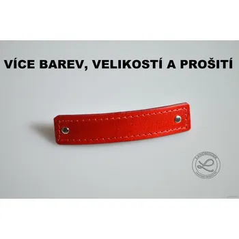 Kožená spona do vlasů - prošívaná (MOŽNOST VÍCE BAREVNÝCH VARIANT / Leather hair clip – stitched. )