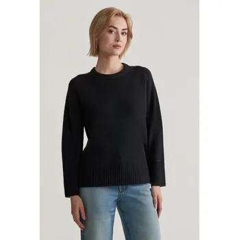 Dámský svetr SVETR GANT CASHMERE C-NECK EBONY BLACK