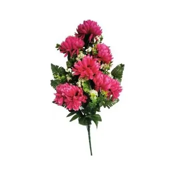 umělá květina Chryzantéma kytice smuteční větší fialová H347/fi.