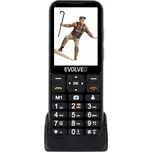 EVOLVEO EasyPhone LT, mobilní telefon pro seniory s nabíjecím stojánkem (černá barva)