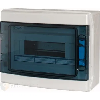 Stavebniny Eaton IKA-1/12-OT Rozvodnice NA omítku IP65, průhledné dveře, 1 řada, 12 modulů, bez N/PE svorkovnic *174206