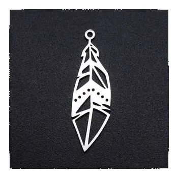 Přívěsek OK1345-ST Ocelový přívěšek - peříčko