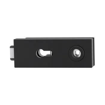 Dveřní kování GK - PURISTO S - ZÁMEK na skleněné dveře - PZ kování na sklo PZ otvor Grafit černá (78)