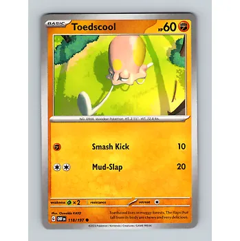 Sběratelská karetní hra Pokémon karta Toedscool 118/197