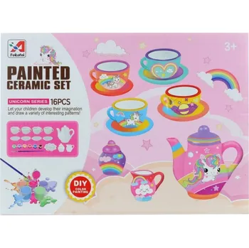 Dětská kuchyňka Malovací čajový set jednorožci