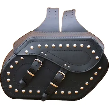 Zavazadlo na motocykl Kožené brašny s nýty na motorku 2x19 l (Sedlové brašny kožené na motorku )