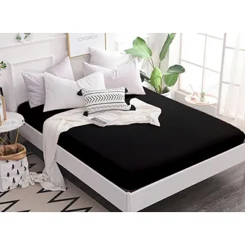 Prostěradlo Jersey prostěradlo s gumkou 120/200 cm ECONOMY - černá