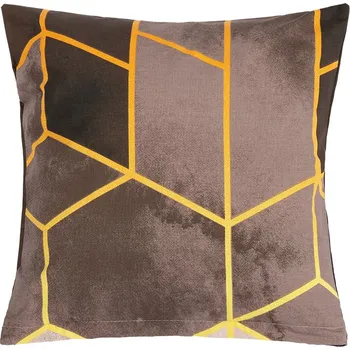 Povlak na dekorativní polštářek Bellatex Povláček bavlněný tmavě hnědé plástve 40x40 cm