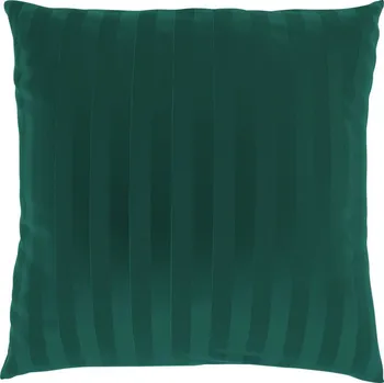 Povlak na polštářek Kvalitex Povlak saténový s proužkem TMAVĚ ZELENÝ 50x50cm 50x50cm